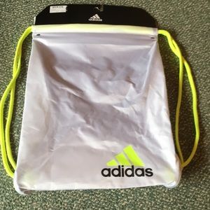 NWT Adidas Drawstring Bag Back Pack Neon